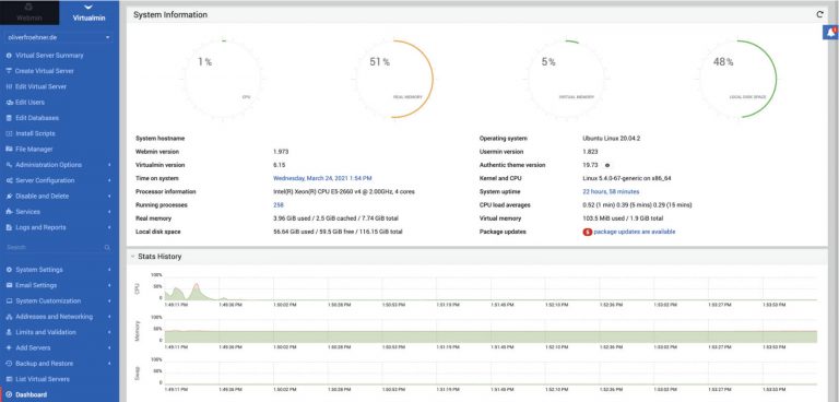 Upgrade / Update Virtualmin, Webmin, Usermin