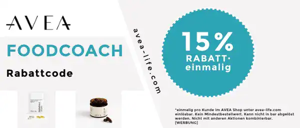 Avea Rabattcode "FOODCOACH"