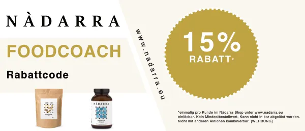 Nàdarra Rabattcode "FOODCOACH"