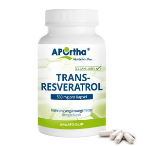 trans-Resveratrol - 500 mg - 60 vegane Kapseln 96 APOrtha trans-Resveratrol – 500 mg – 60 vegane Kapseln