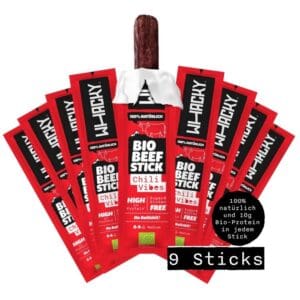Wyszukiwarka produktów 203 Whacky Food Bio Beef Sticks Chili Vibes – 9 × 32 g